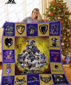 Bl Baltimore Ravens Christmas Tree Quilt Blanket