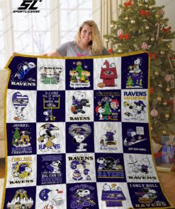 Bl Baltimore Ravenssnoopy Quilt Blanket Ver 25