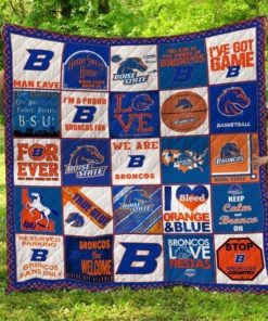 Boise State Broncos Quilt Blanket Fan Made