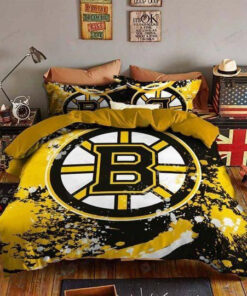 Boston Bruins Bedding Set Sleepy Halloween And Christmas (duvet Cover & Pillow Cases)