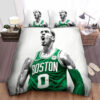 Boston Celtics Jayson Tatum Celebrating Painting Bed Sheet Duvet Cover Bedding Sets