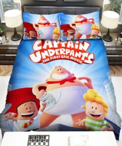 Captain Underpants Characters Bed Sheets Duvet Cover Bedding Sets