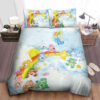 Care Bears Sliding Off The Rainbow Bed Sheets Duvet Cover Bedding Sets