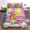 Care Bears With Rainbow & Penguin Bed Sheets Duvet Cover Bedding Sets