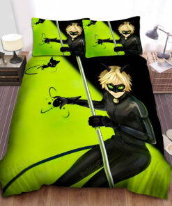 Cat Noir And Plagg Bed Sheets Duvet Cover Bedding Sets
