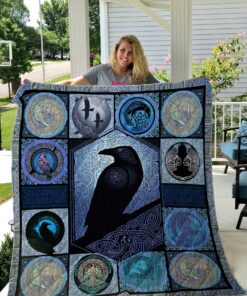 Celtic Raven Quilt Blanket