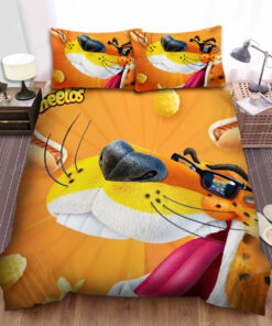 Cheetos Chester Cheetah & Hot Dogs Bed Sheets Spread Duvet Cover Bedding Sets