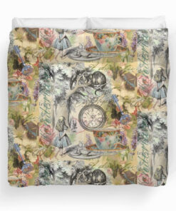 Cheshire Cat Alice In Wonderland Duvet Cover Bedding Set