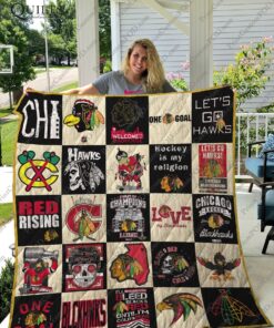 Chicago Blackhawks Quilt Blanket Ver 25