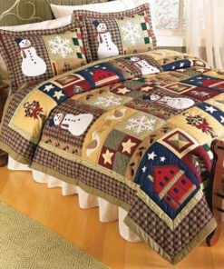 Christmas Snowman Patterns Bed Sheets Duvet Cover Bedding Sets