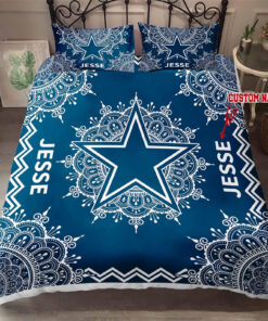 Custom Name Dallas Cowboys Bedding Set Custom Name Dallas Cowboys Duvet Covers Custom Name Dallas Cowboys Nfl Fan Bedding Set Gift Tdv19