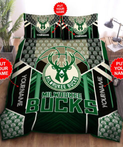 Custom Name Milwaukee Bucks Bedding Set Custom Name Milwaukee Bucks Duvet Cover Milwaukee Bucks Comforter Sets Milwaukee Bucks Nba Tdv02