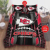 Customize Name Kansas City Chiefs Nfl Football Team Bedding Set Duvet Cover Pillowcases