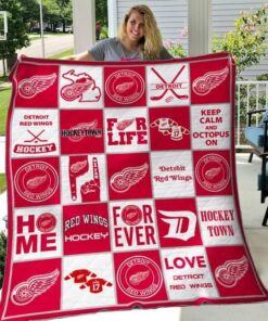Detroit Red Wings Quilt Blanket 03