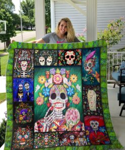 Dia De Muertos Quilt Blanket