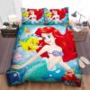 Disney Princess Ariel Surrounded By Her Friends Bed Sheet Duvet Cover Bedding Sets