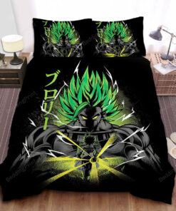 Dragon Ball Super Saiyan Broly Art Bed Sheet Duvet Cover Bedding Sets