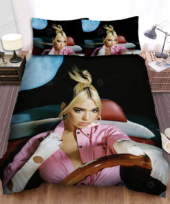 Dua Lipa Future Nostalgia Album Cover Bed Sheets Spread Comforter Duvet Cover Bedding Sets
