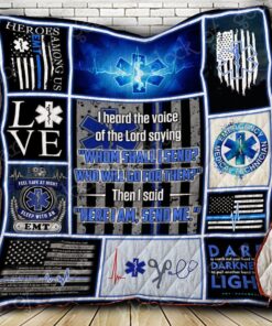 Emt Paramedic Thin White Line Quilt Blanket