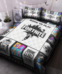 Fortnite Poster Quilt Bed Set