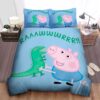 George Pig And Mr. Dinosaur Bed Sheets Duvet Cover Bedding Sets