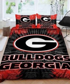 Georgia Bulldogs Bedding Set Sleepy Halloween And Christmas Sale Duvet Cover Pillow Cases