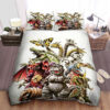 Godzilla And The Kaiju Drawing Bed Sheets Duvet Cover Bedding Sets
