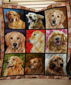 Golden Retriever Moments Premium Quilt Bz63