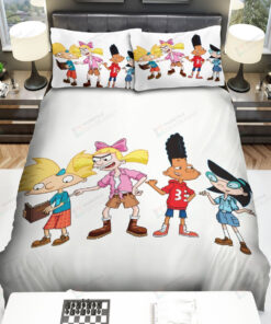 Hey Arnold! Main Characters Digital Illustration Bed Sheets Spread Duvet Cover Bedding Sets