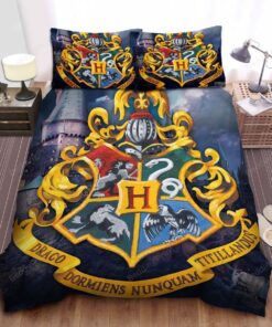 Hogwarts Big Logo Painting Bed Sheets Duvet Cover Bedding Sets