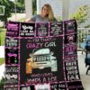 Jeep Girl Black Quilt Blanket 09