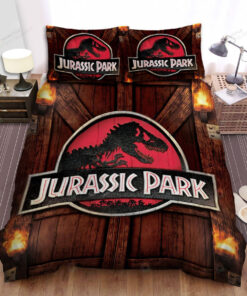 Jurassic Park Movie Logo Film Ii Image Bed Sheets Spread Comforter Duvet Cover Bedding Sets