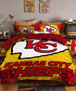 Kansas City Chiefs Bedding Set Sleepy Duvet Cover Pillow Cases