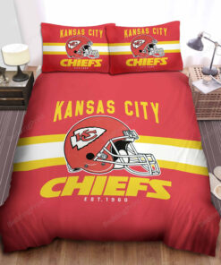 Kansas City Chiefs Nfl Team Duvet Cover Quilt Cover Pillowcase Bedding Set