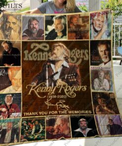 Kenny Rogers 1938-2020 Memory Gifts For Fans Quilt Blanket