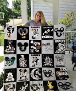 Las Vegas Raiders Disney Quilt Blanket