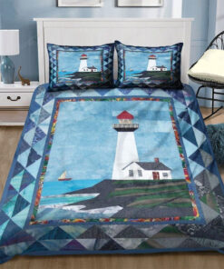 Limited Edition Lighthouse By The Sea Bedding Set (duvet Cover & Pillow Cases)