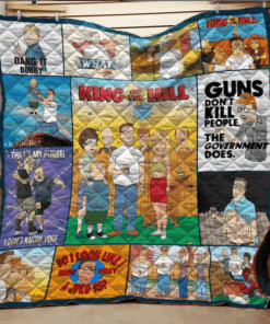 Ll King Of The Hill Collage Quilt Blanket