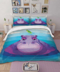 Lovely Hippo Bedding Set Duvet Cover Set (duvet Cover & Pillow Cases)
