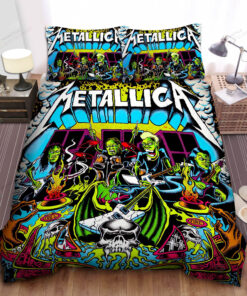 Metallica Fuel And Fire Bed Sheets Duvet Cover Bedding Sets