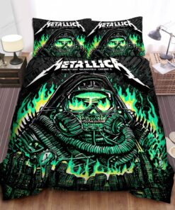 Metallica Glow In The Dark Bed Sheets Duvet Cover Bedding Sets