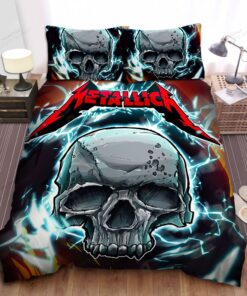 Metallica Skull Lightning Bed Sheets Duvet Cover Bedding Sets