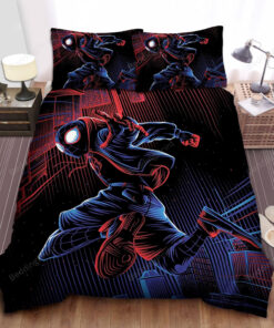 Miles Morales Spider-man In Signature Colors Drawing Bed Sheets Duvet Cover Bedding Sets