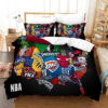 Nba All Team Logos Duvet Cover Bedding Set