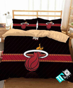 Nba Miami Heat 1 Logo 3d Personalized Customized Beddingsets Duvet Cover Bedroom Set Bedset Bedlinen N