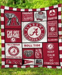 Ncaa Alabama Crimson Tide Quilt Blanket 736