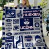 Ncaa Connecticut Huskies Quilt Blanket 1074