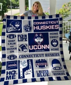 Ncaa Connecticut Huskies Quilt Blanket 1074