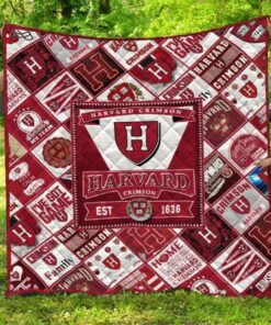 Ncaa Harvard Crimson Quilt Blanket 1532