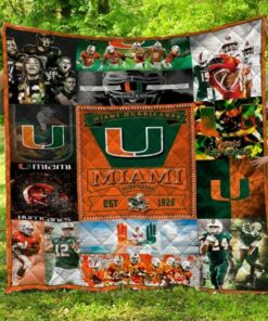 Ncaa Miami Hurricanes Quilt Blanket 148